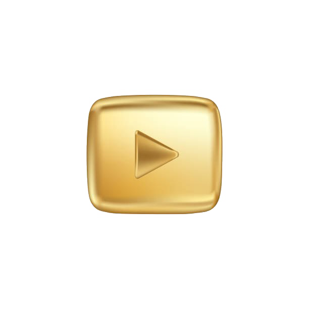 gold play button png hd